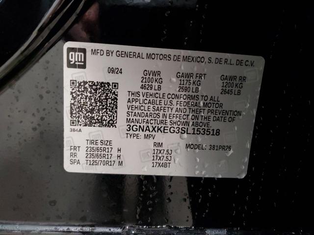 2025 CHEVROLET EQUINOX AC 3GNAXKEG3SL153518