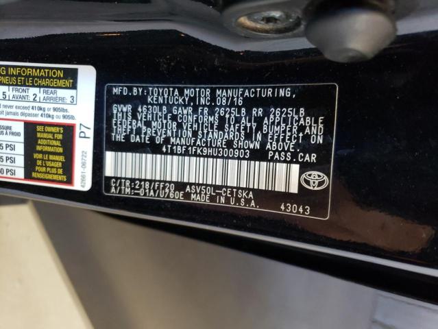 2017 TOYOTA CAMRY LE - 4T1BF1FK9HU300903