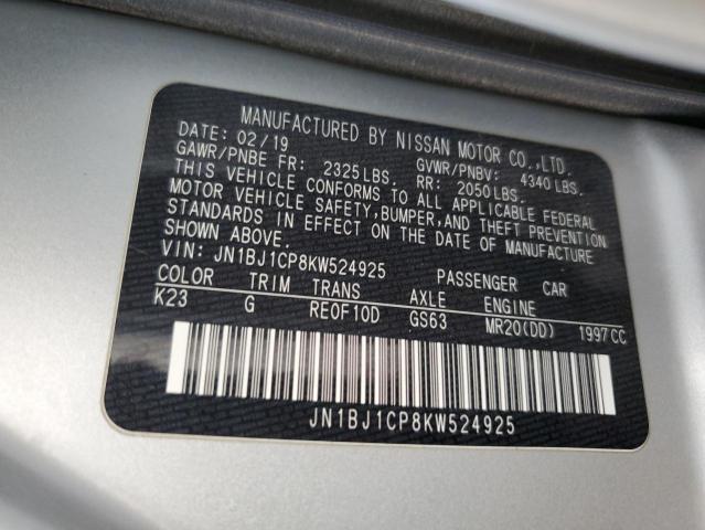 2019 NISSAN ROGUE SPOR JN1BJ1CP8KW524925