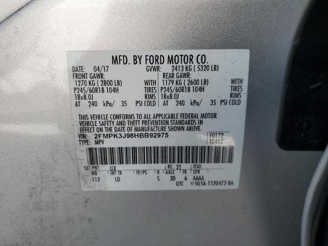 2017 FORD EDGE SEL - 2FMPK3J98HBB92975
