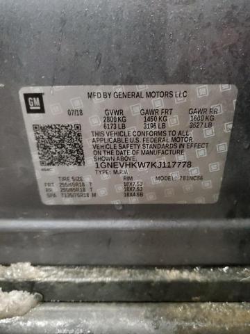 2019 CHEVROLET TRAVERSE L - 1GNEVHKW7KJ117778