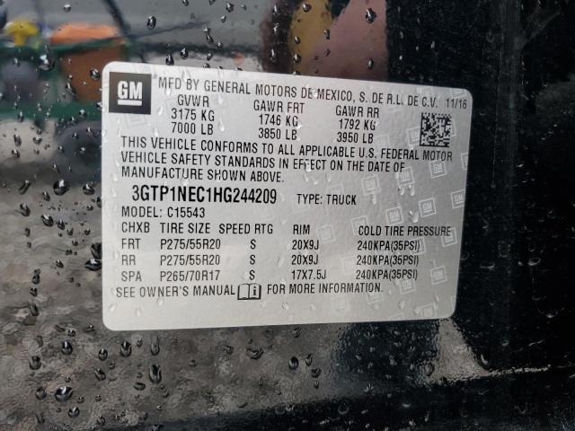 2017 GMC SIERRA C15 - 3GTP1NEC1HG244209