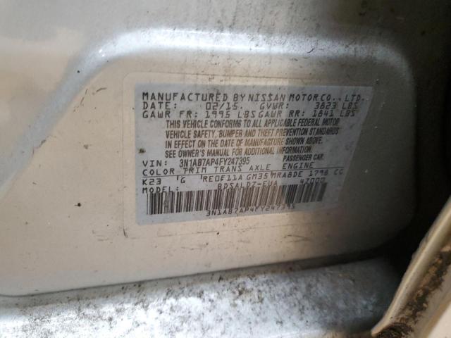 2015 NISSAN SENTRA S 3N1AB7AP4FY247395