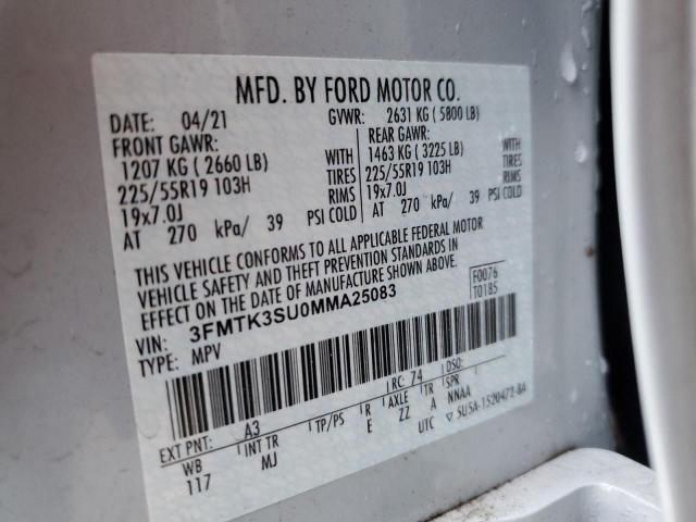 2021 FORD MUSTANG MA - 3FMTK3SU0MMA25083
