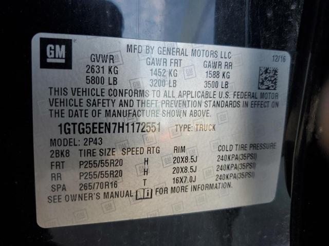 2017 GMC CANYON DEN 1GTG5EEN7H1172551