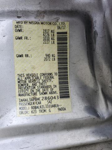 2017 NISSAN ALTIMA 2.5 - 1N4AL3AP8HC286043