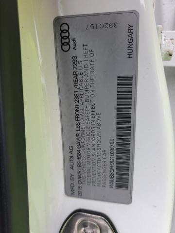2016 AUDI A3 PREMIUM WAUB8GFF9G1038799