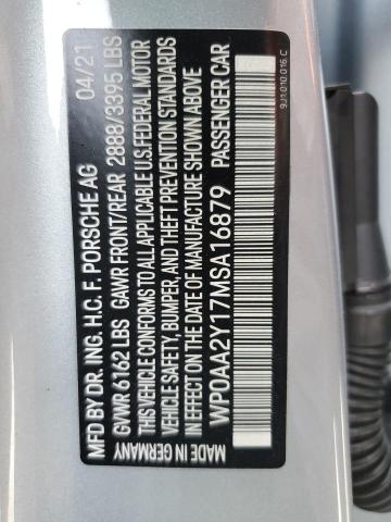 2021 PORSCHE TAYCAN WP0AA2Y17MSA16879