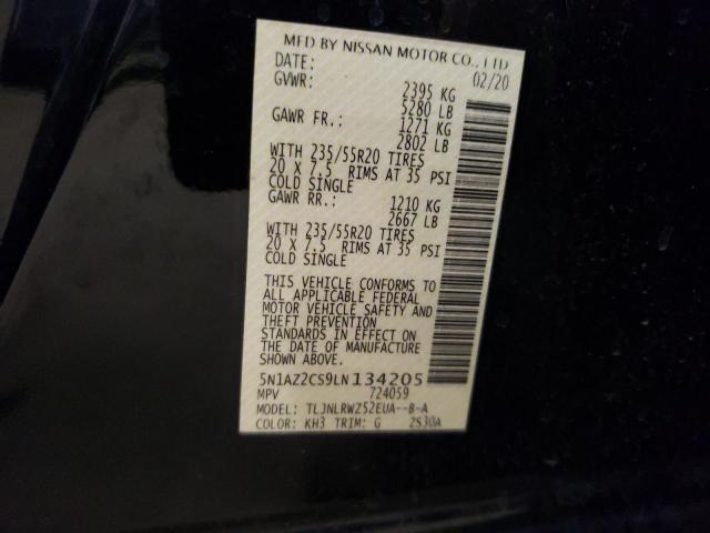 2020 NISSAN MURANO SL 5N1AZ2CS9LN134205