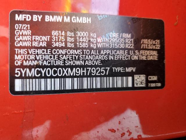2021 BMW X6 M 5YMCY0C0XM9H79257