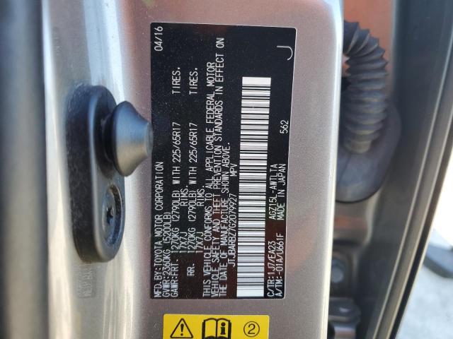 2016 LEXUS NX 200T BA - JTJBARBZ7G2079927