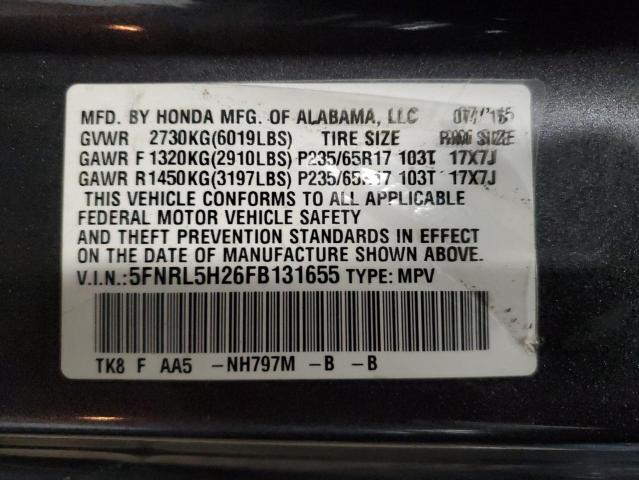 2015 HONDA ODYSSEY LX 5FNRL5H26FB131655