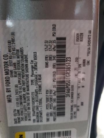 2016 FORD FUSION TIT - 3FA6P0SU1GR385123