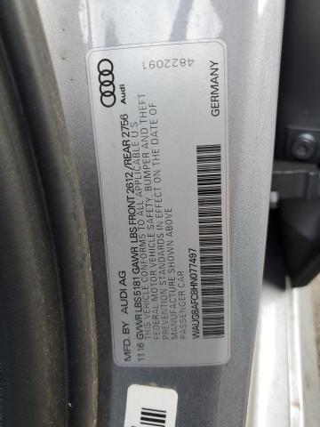 2017 AUDI A6 PREMIUM - WAUG8AFC8HN077497