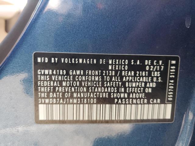 2017 VOLKSWAGEN JETTA SE - 3VWDB7AJ1HM318100
