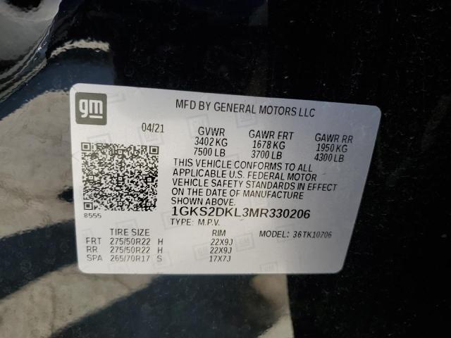2021 GMC YUKON DENA 1GKS2DKL3MR330206