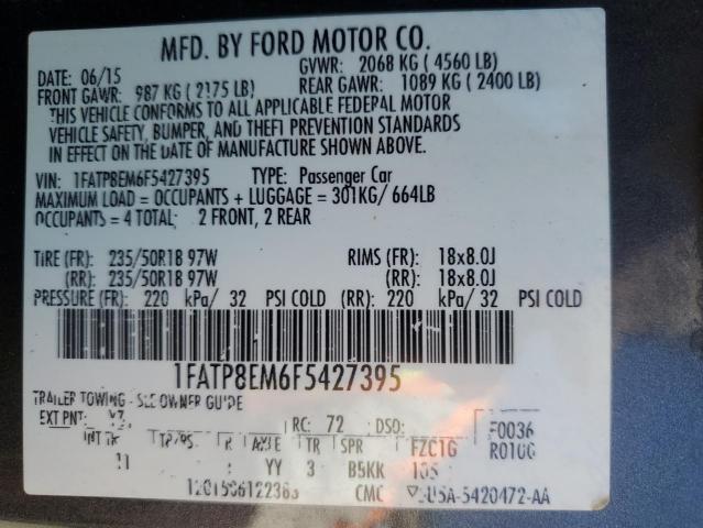 2015 FORD MUSTANG - 1FATP8EM6F5427395