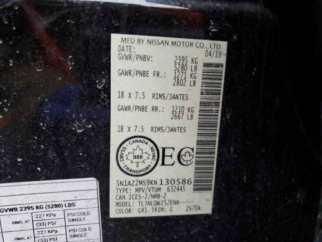 2019 NISSAN MURANO S - 5N1AZ2MS9KN130586