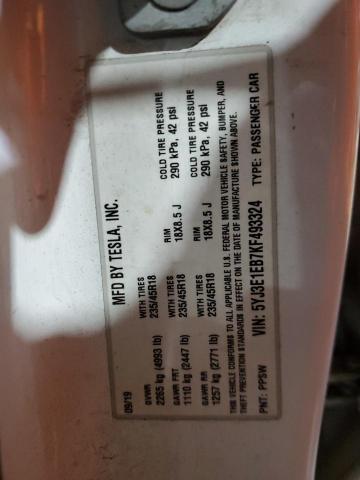 2019 TESLA MODEL 3 - 5YJ3E1EB7KF493324