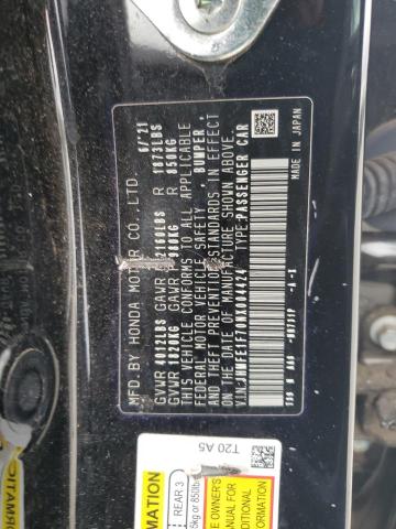 2022 HONDA CIVIC EX JHMFE1F70NX004424
