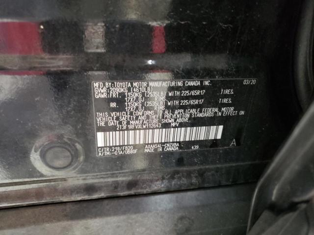 2020 TOYOTA RAV4 LE 2T3F1RFVXLW112643