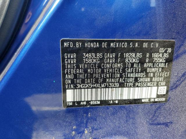 2020 HONDA FIT LX - 3HGGK5H4XLM713939