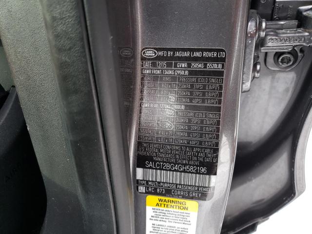 2016 LAND ROVER DISCOVERY - SALCT2BG4GH582196