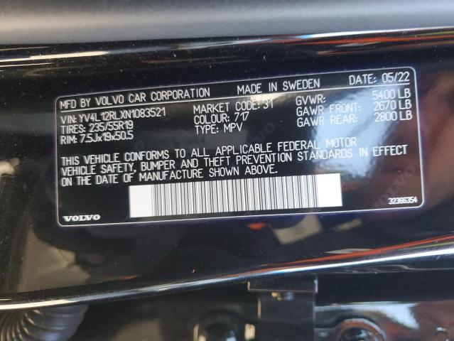 2022 VOLVO XC60 B5 IN YV4L12RLXN1083521