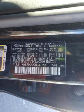 2017 HYUNDAI TUCSON LIM - KM8J3CA27HU391581