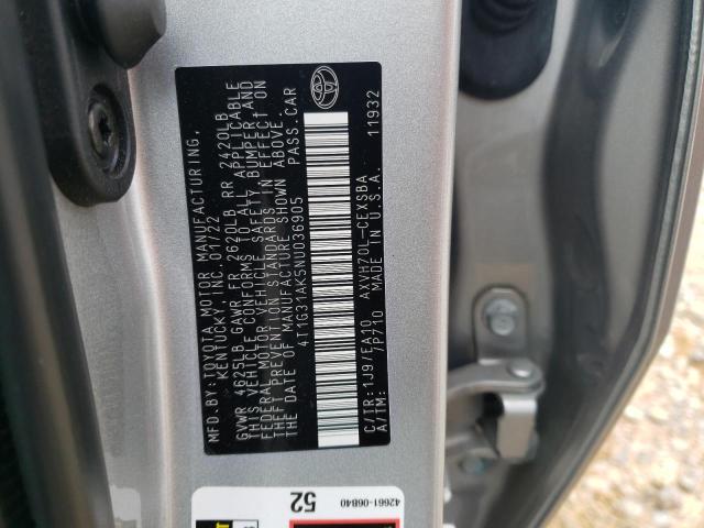 2022 TOYOTA CAMRY NIGH - 4T1G31AK5NU036905