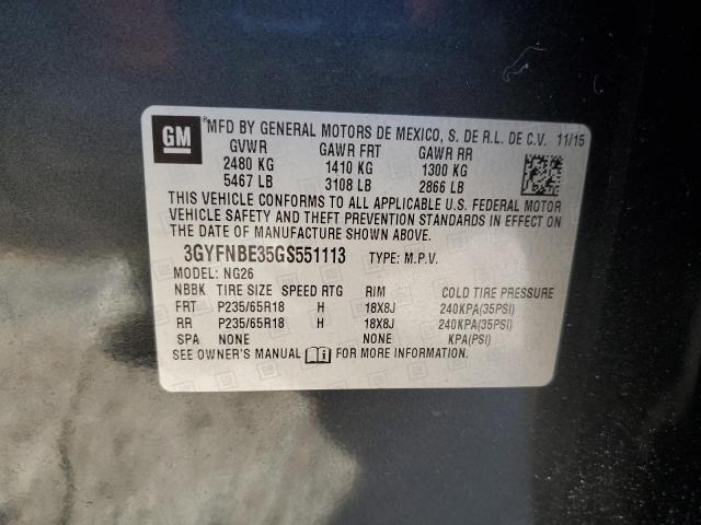2016 CADILLAC SRX LUXURY - 3GYFNBE35GS551113