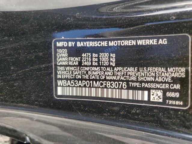 2021 BMW 430I - WBA53AP01MCF83076