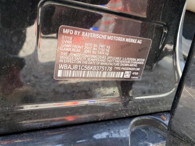 2019 BMW 530XE WBAJB1C56KB375178