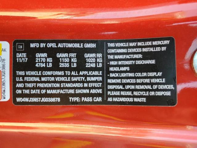 2018 BUICK CASCADA SP W04WJ3N57JG038678
