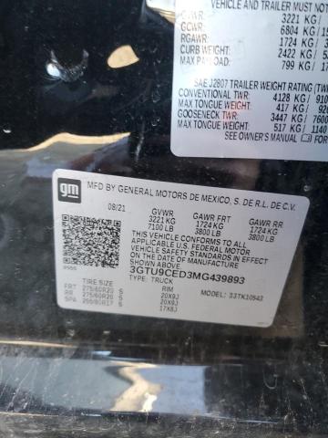 2021 GMC SIERRA K15 - 3GTU9CED3MG439893