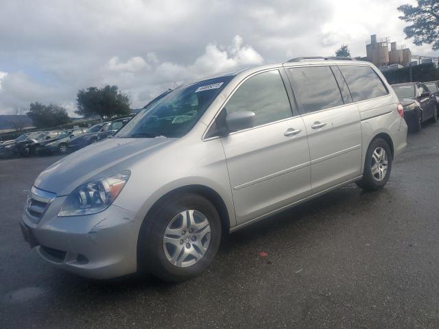 HONDA ODYSSEY EX 2005 silver  gas 5FNRL38475B410617 photo #1