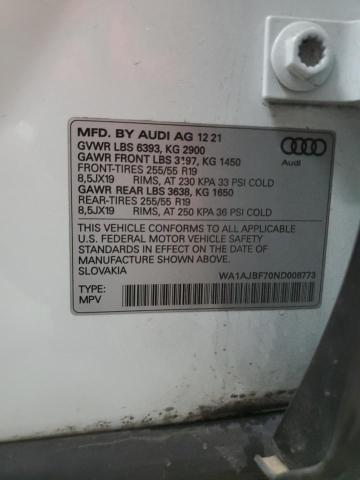2022 AUDI Q7 PREMIUM WA1AJBF70ND008773