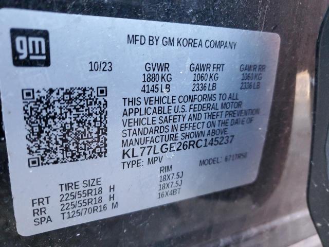 2024 CHEVROLET TRAX 1RS - KL77LGE26RC145237