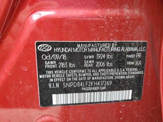2019 HYUNDAI ELANTRA SE - 5NPD84LF2KH417269