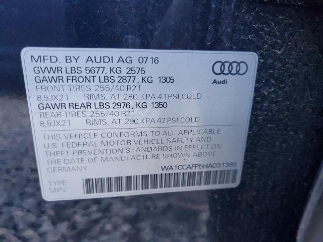 wa1ccafp5ha031386 - 2017 Audi sq5 premium plus - #44468625