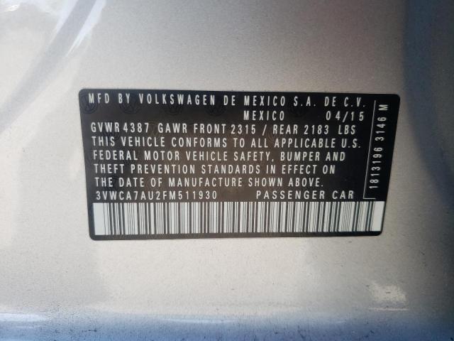 2015 VOLKSWAGEN GOLF SPORT - 3VWCA7AU2FM511930