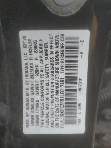2020 HONDA CIVIC SPOR - 19XFC2F81LE017461