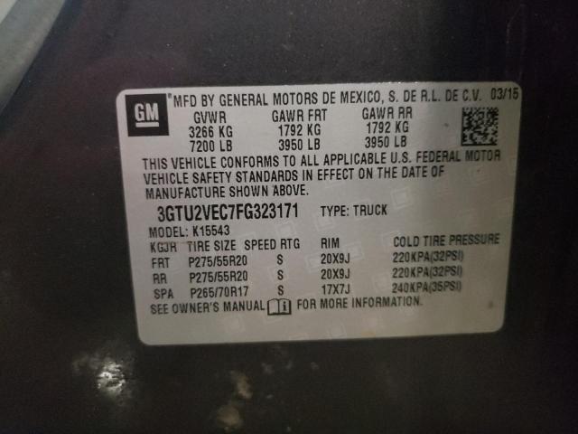 2015 GMC SIERRA K15 - 3GTU2VEC7FG323171
