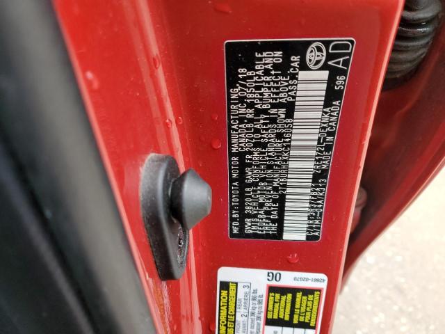 2019 TOYOTA COROLLA L - 2T1BURHEXKC146058