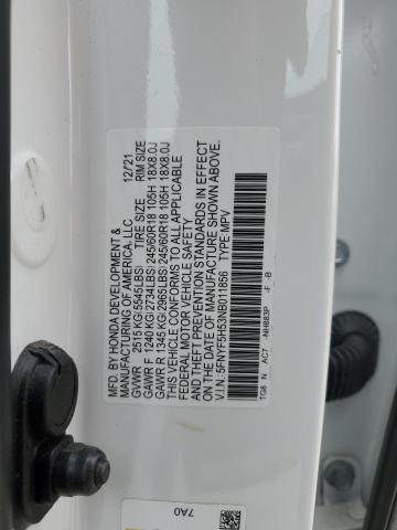 2022 HONDA PILOT EXL - 5FNYF5H53NB011856