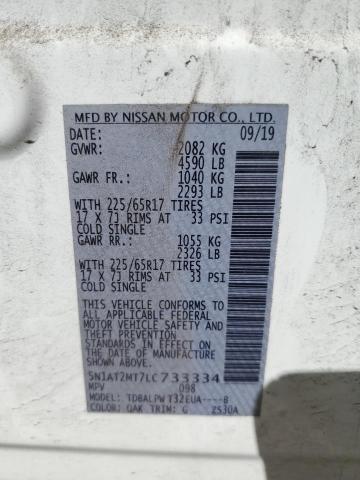 5N1AT2MT7LC733334 2020 NISSAN ROGUE