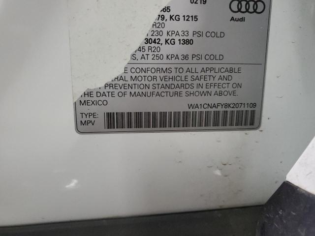 2019 AUDI Q5 PRESTIG WA1CNAFY8K2071109
