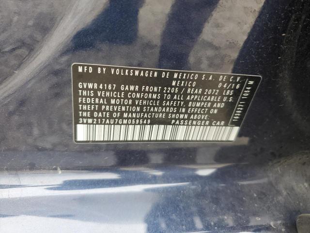 2016 VOLKSWAGEN GOLF S/SE 3VW217AU7GM059549