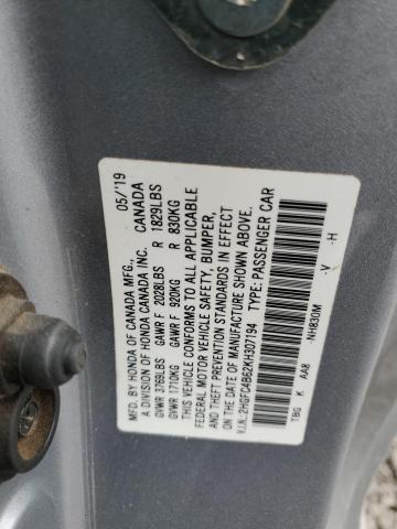 2019 HONDA CIVIC LX - 2HGFC4B62KH307194