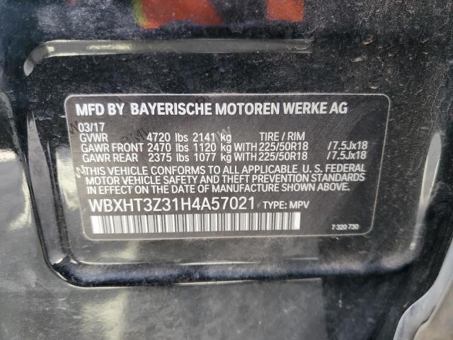 2017 BMW X1 XDRIVE2 - WBXHT3Z31H4A57021